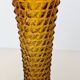 Amber yellow glass vase. d'Empoli diamond points - Year 1950 - Italy