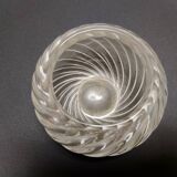 Vintage Twisted Ribs Murano Glass Trinket Bowl by Archimede Seguso with Gold Leaf, Italy