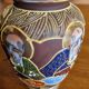 Set of 2 Japanese Satsuma ceramic vases