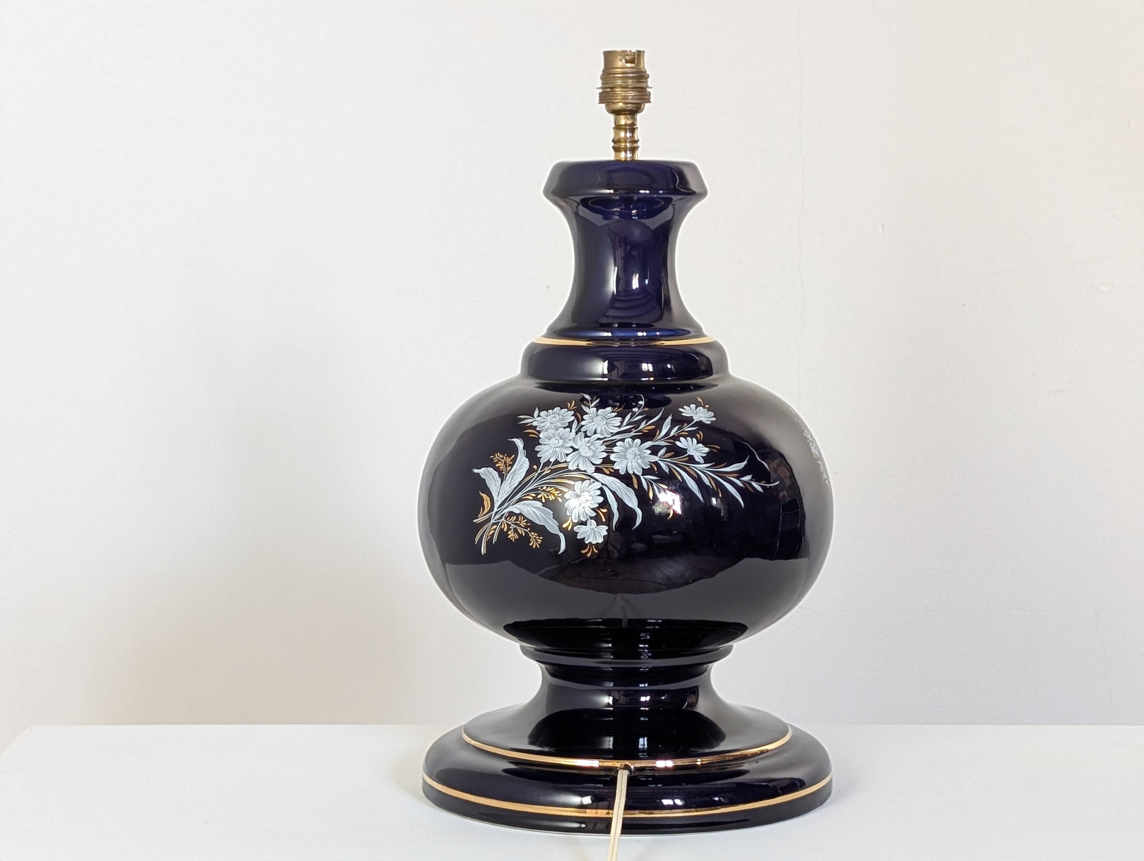 Pied de lampe porcelaine