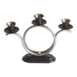 Art Deco Tubular Steel And Bakelite Candelabra, Netherlands 1930s