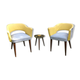 2 fauteuils bridge années 60