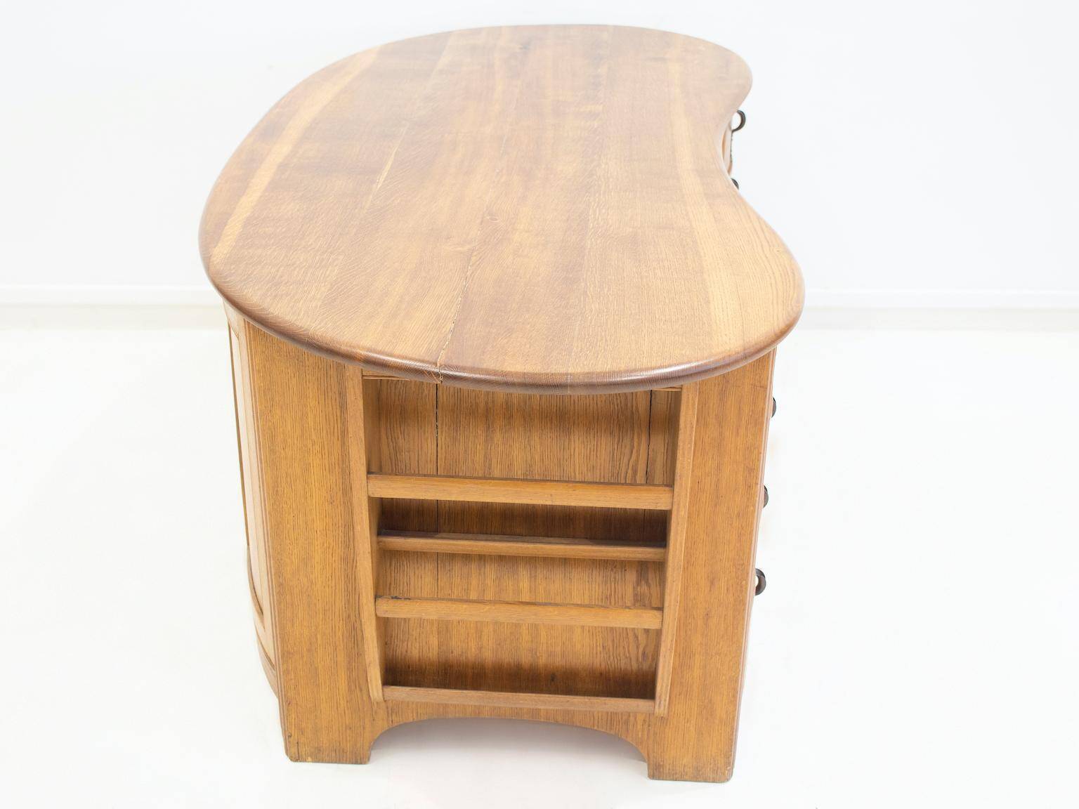Bureau suédois de style Art Nouveau en chêne