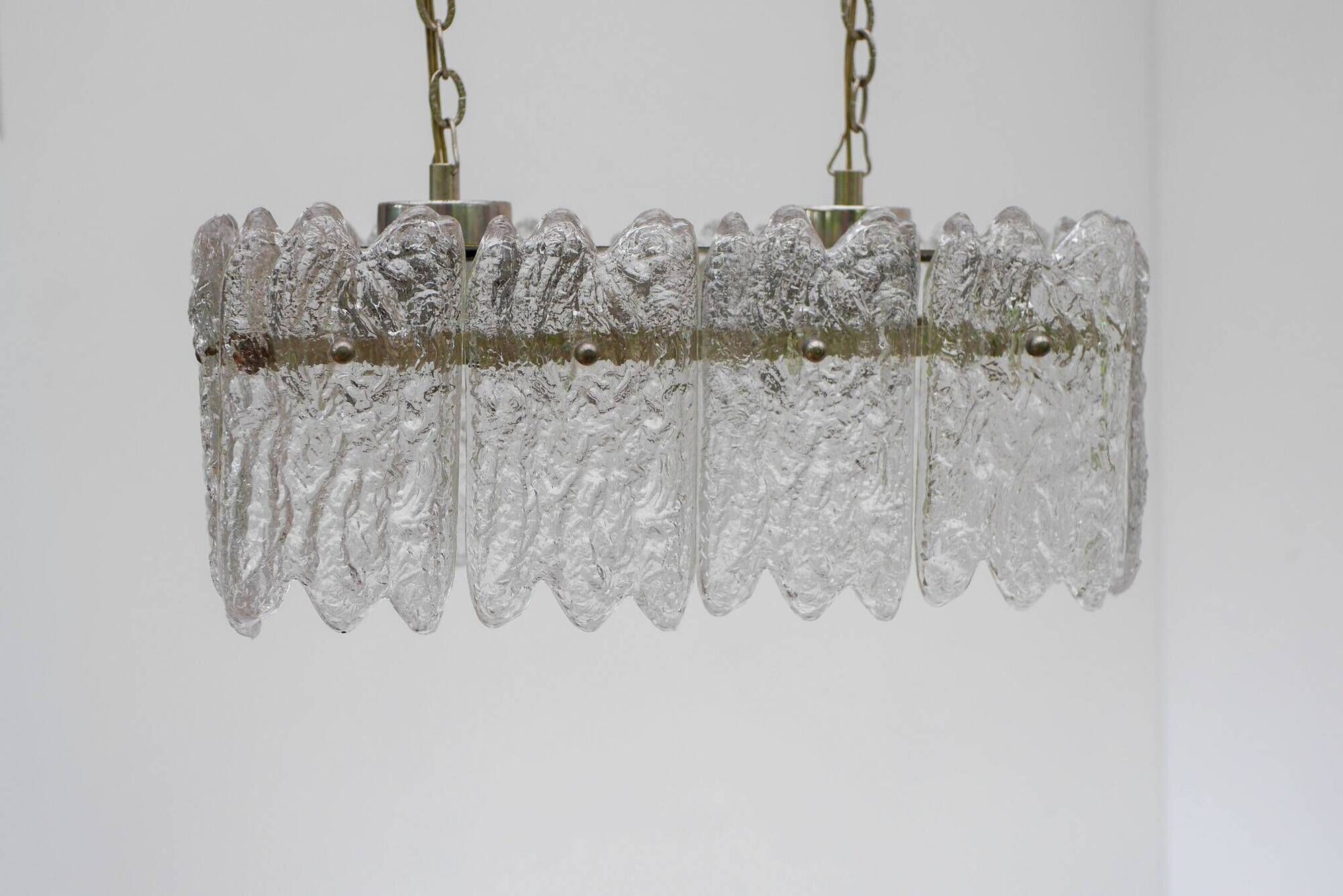 Lustre en cristal "Carl Fagerlund" d'Orrefors, Suède