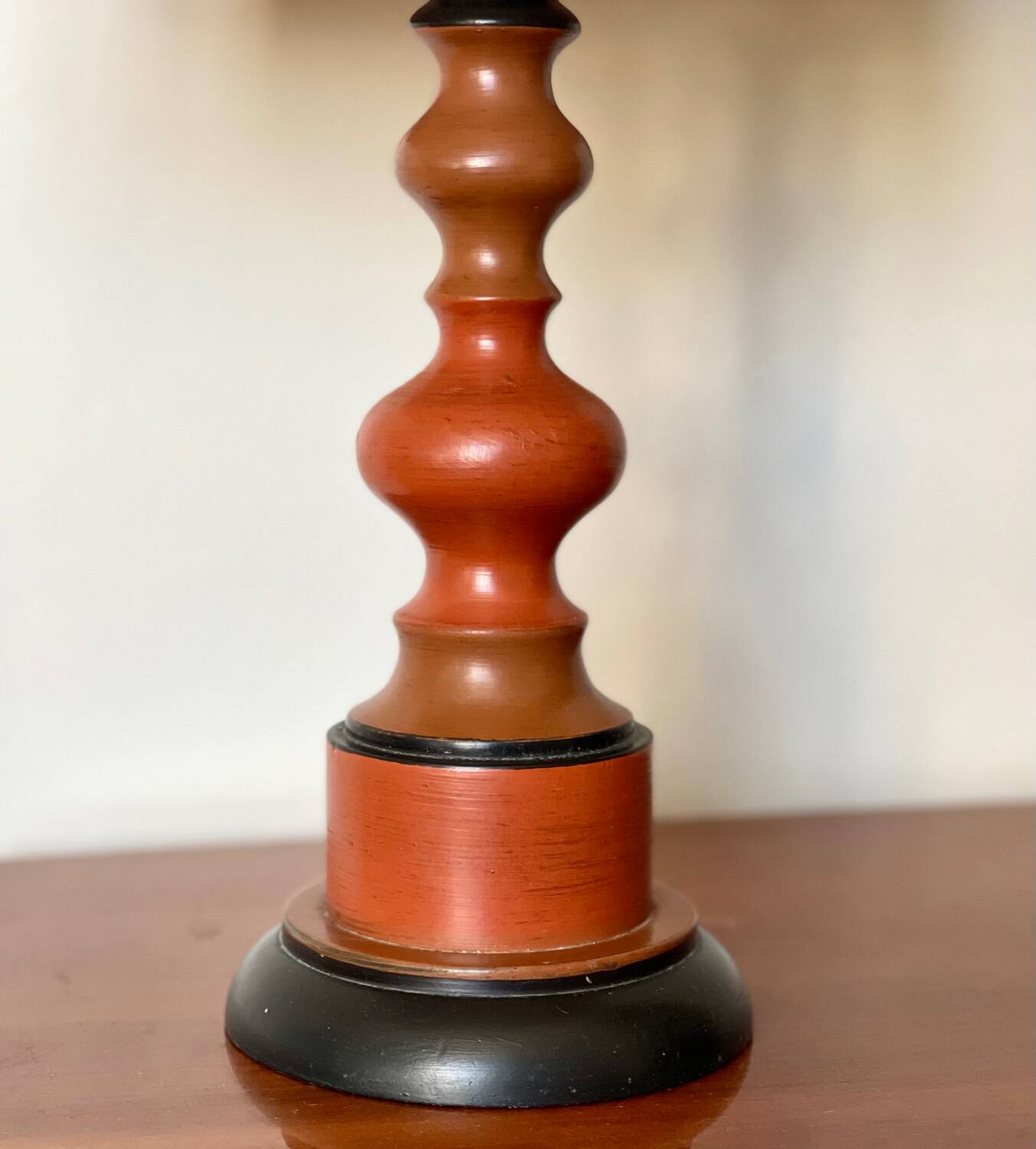 Lampe en bois tourné 1970’s.
