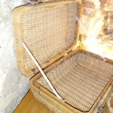 Wicker suitcase