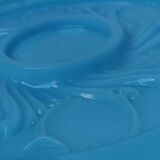 Blue opaline presentation dish