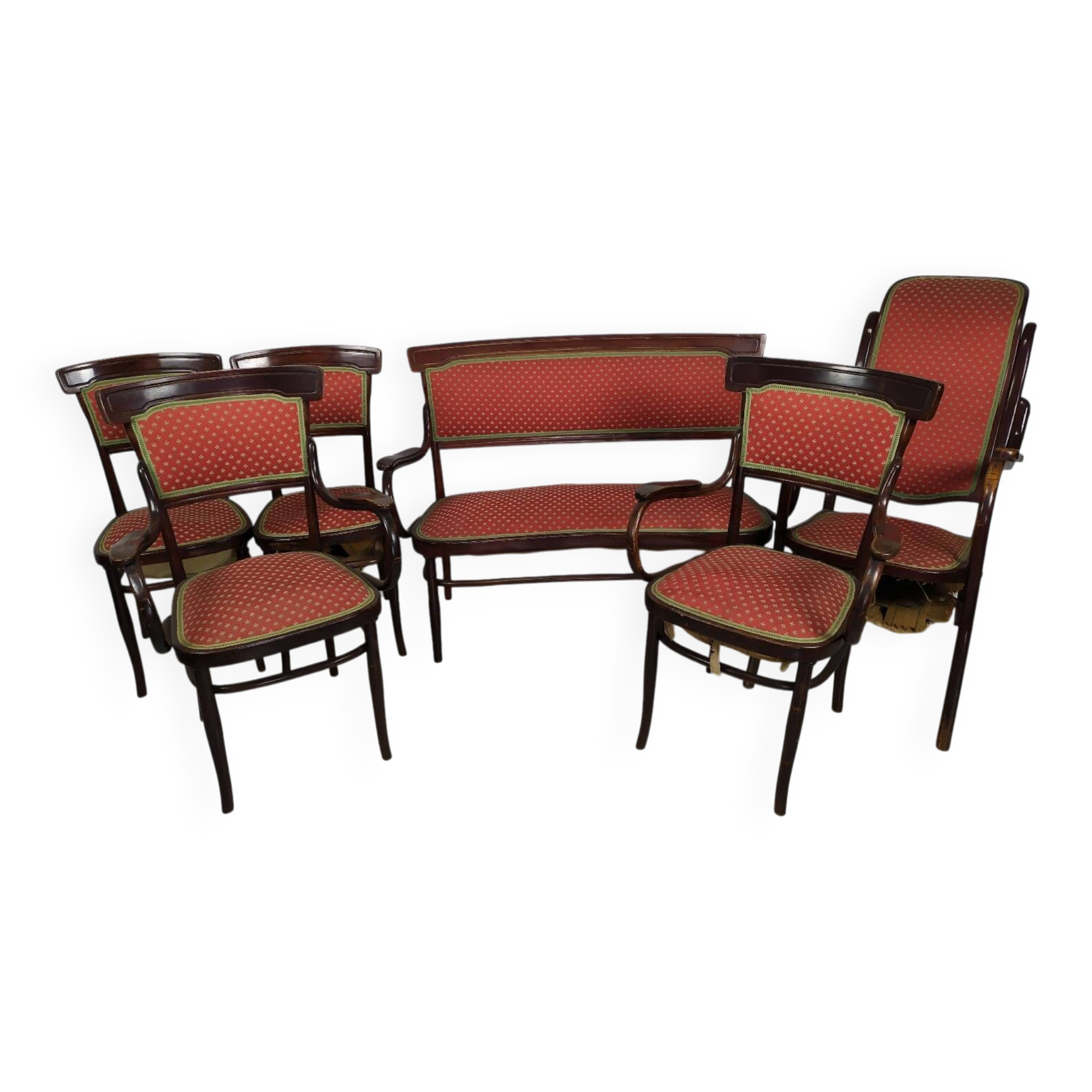 Kohn curved wood lounge