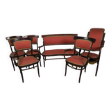 Kohn curved wood lounge