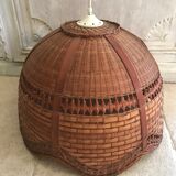 Vintage rattan pendant lamp 38cm