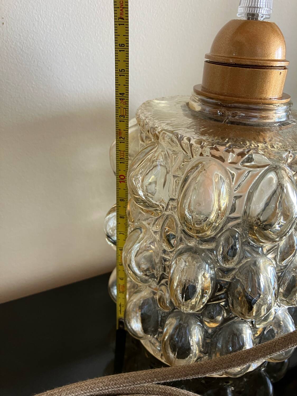 Vintage bubble glass pendant light