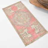 Red vintage door mat rug