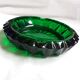 Green glass ashtray
