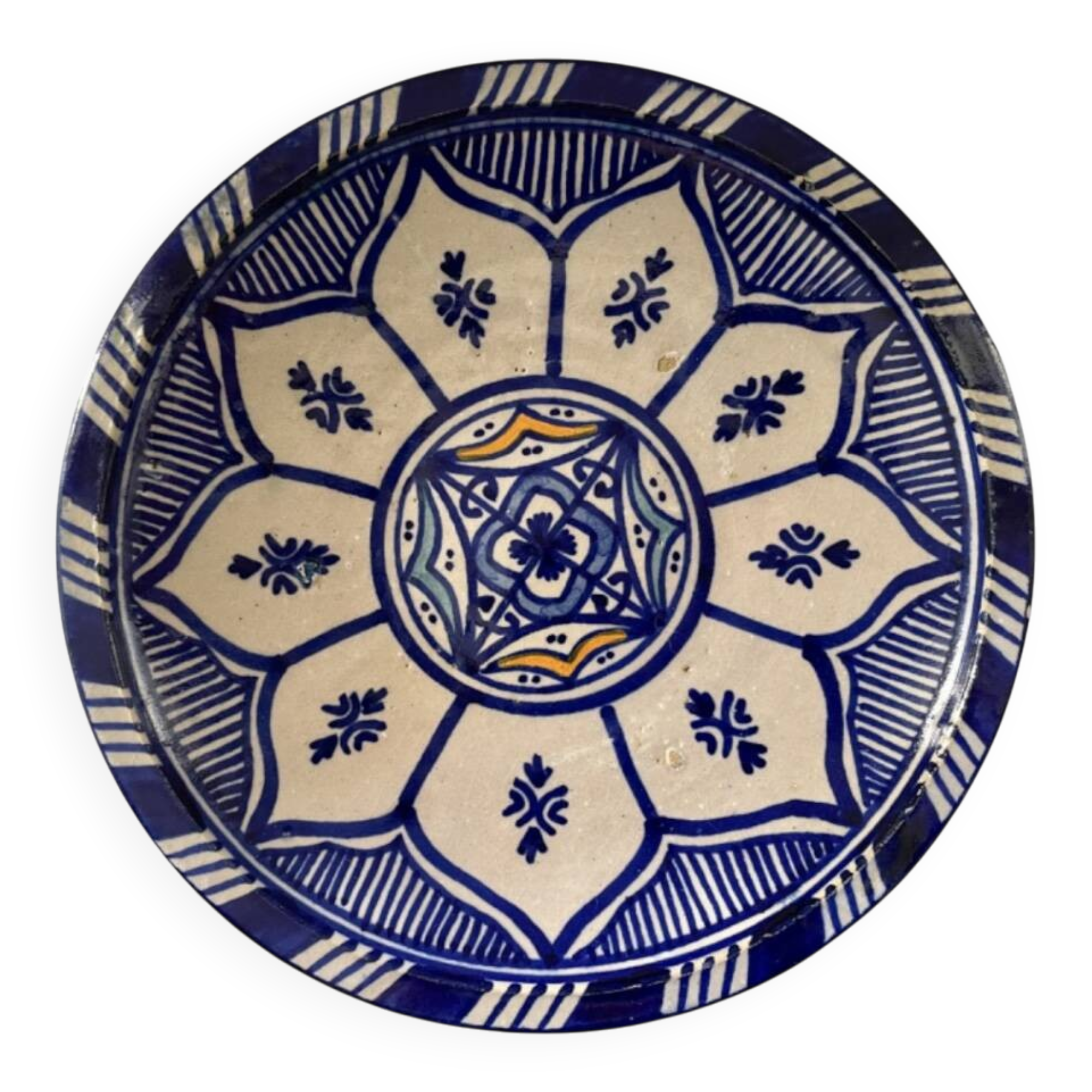 Cobalt blue Moroccan plate