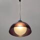 Suspended chandelier in violet methacrylate and glass, 1950s