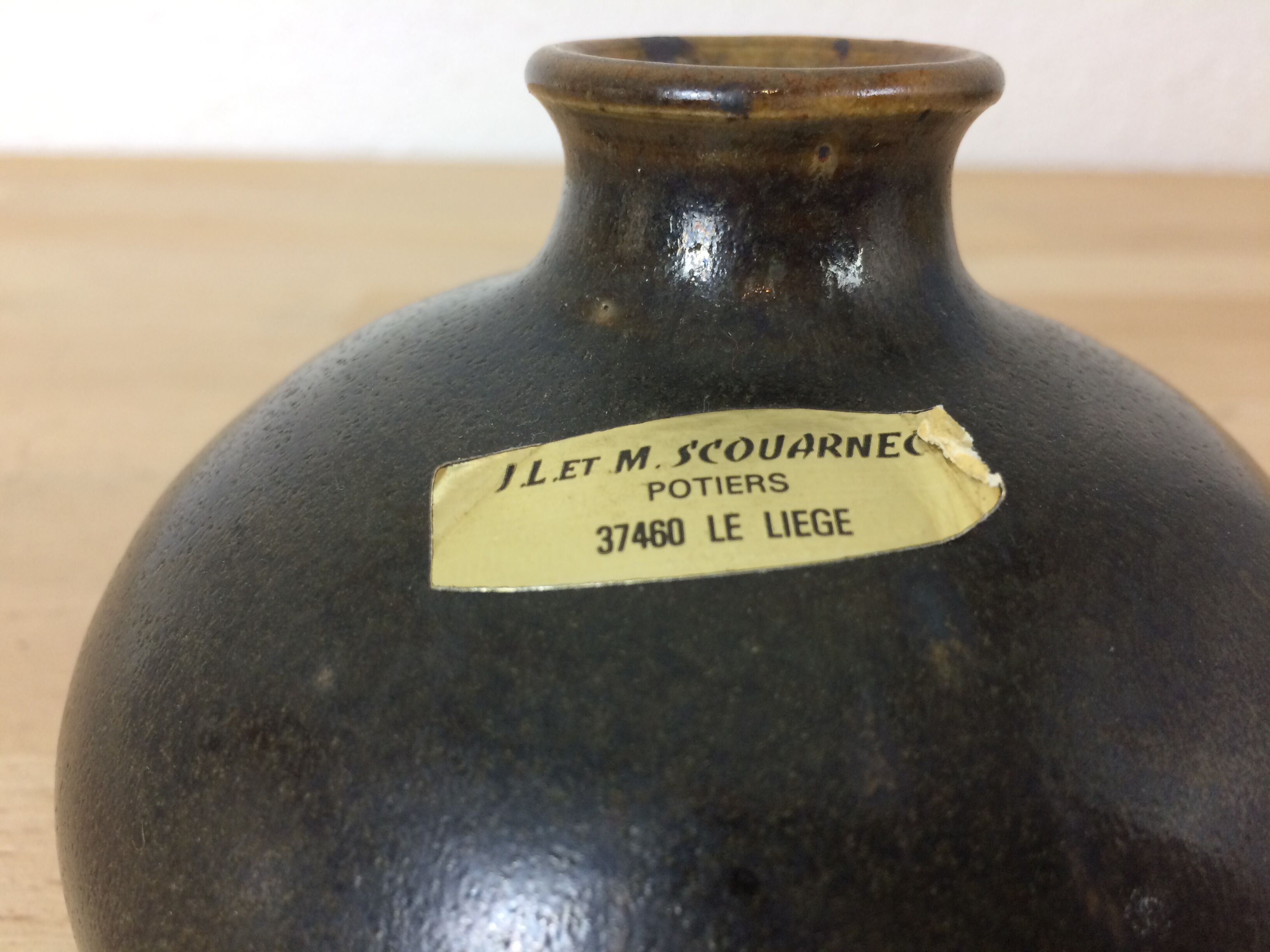 Jean Louis Scouarnec's fig sandstone vase