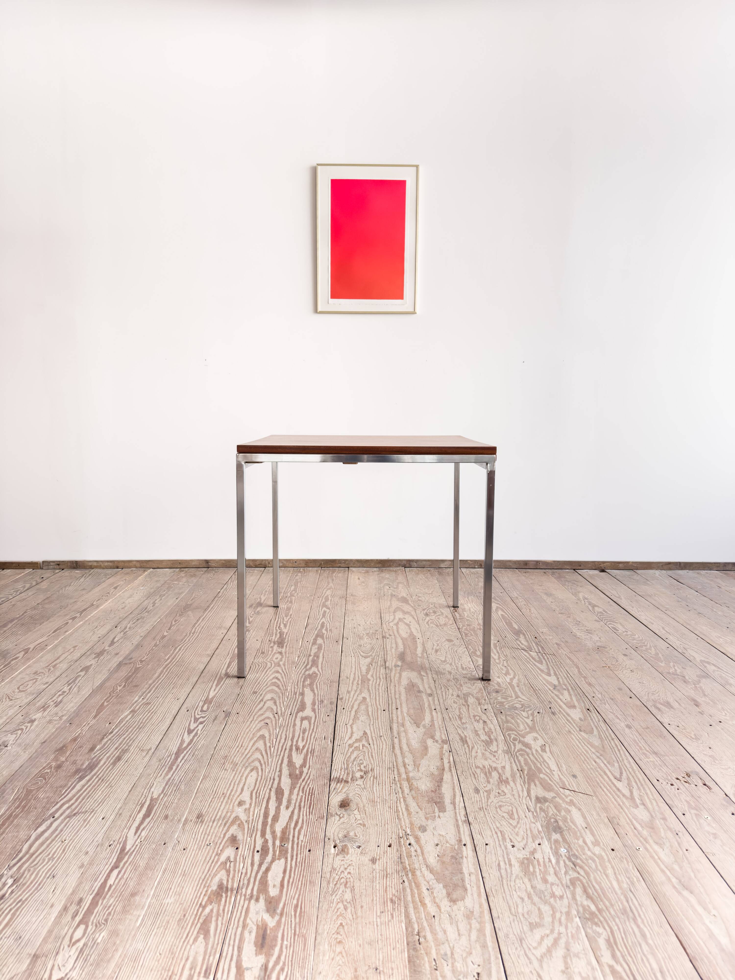 Table extensible par Wilhelm Renz en teck et chrome, Mid Century design
