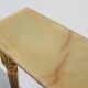Louis XVI Style Gold-Toned Wall Console with Onyx Marble Top, Italy, 20th C