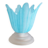 Adorable lampe a poser en verre vintage