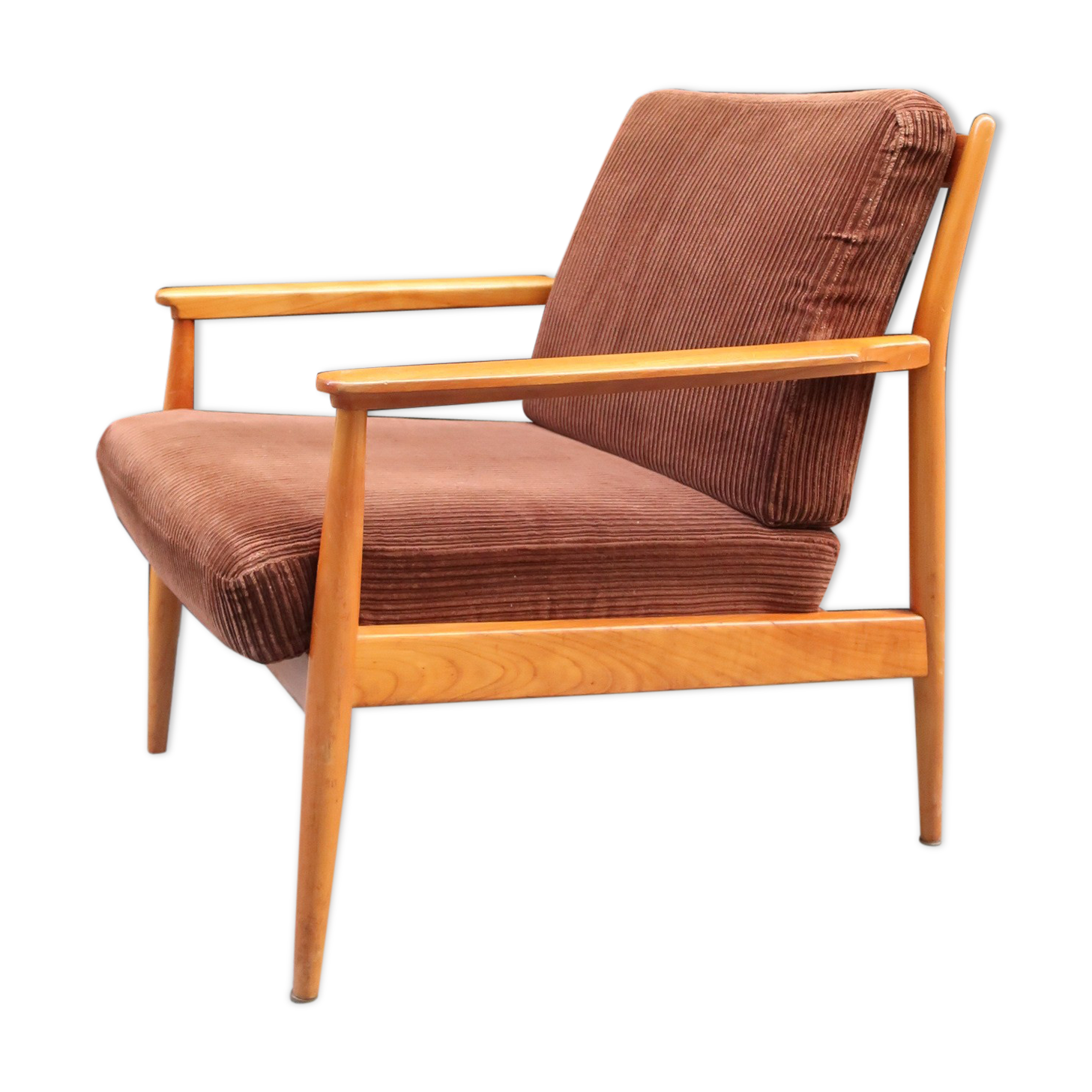 Scandinavian wooden armchair from the 1960s