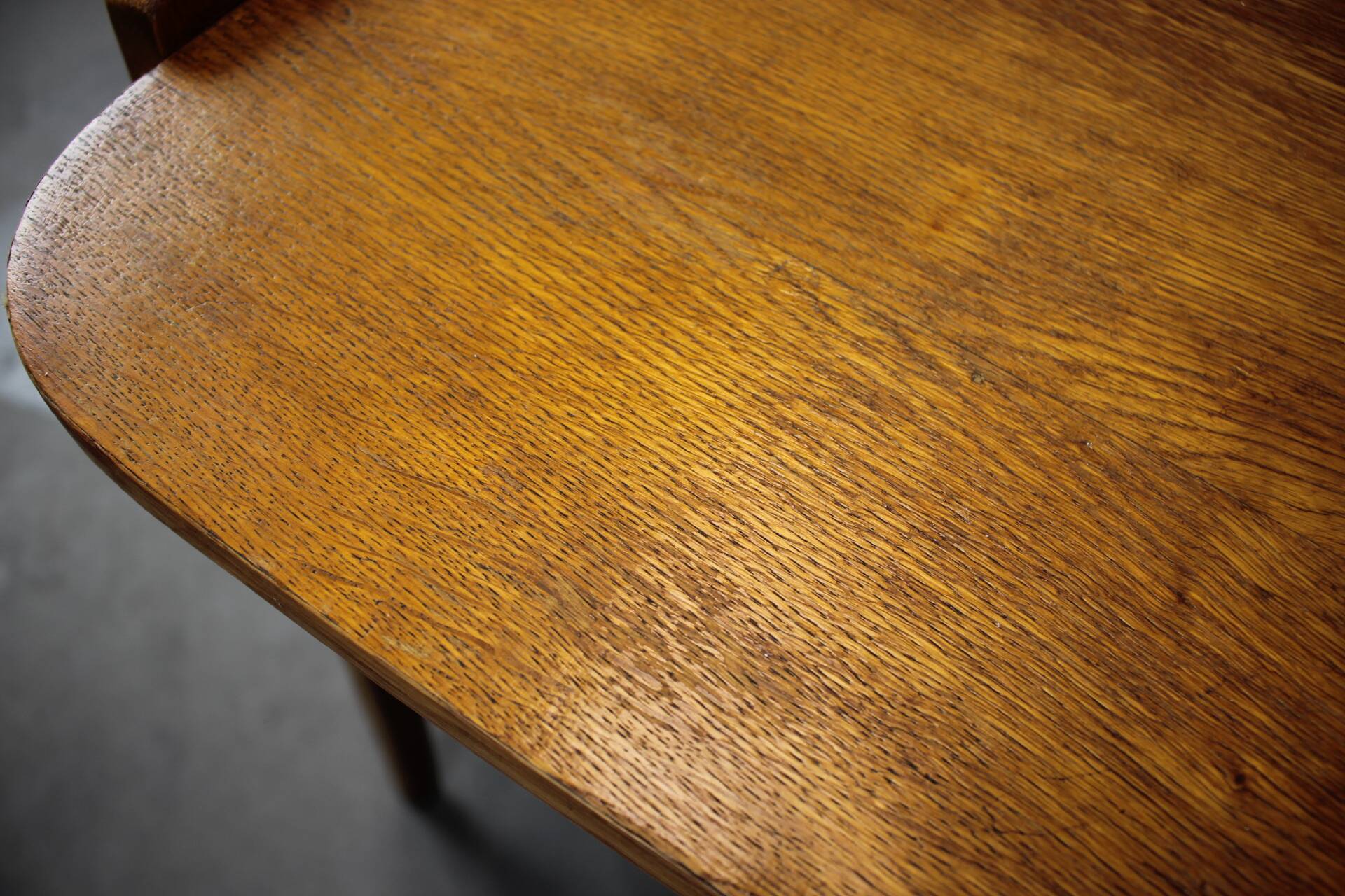 1960s oak side table, Czechoslovakia