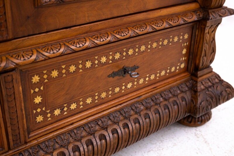 Unique Moorish style bookcase, circa 1870.