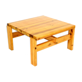 Table basse en pin,  Suède, 1970
