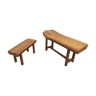 Duo of brutalist tables