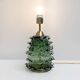 Paire de lampes de table en verre de Murano Rostrato vert