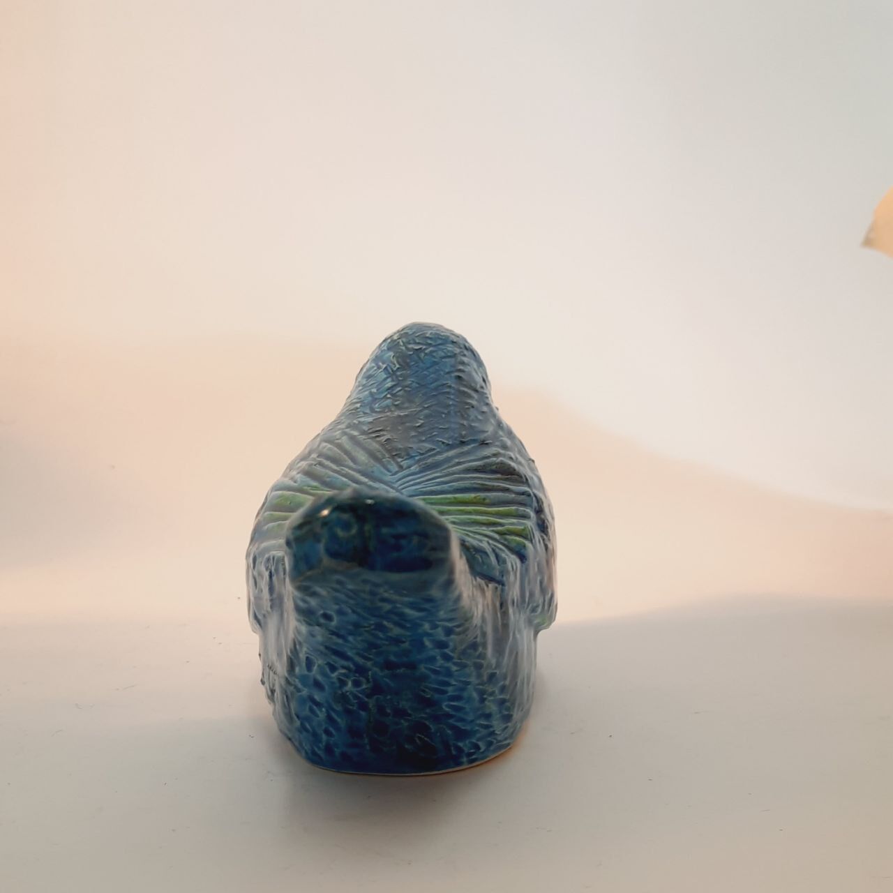 Bird statue, Aldo Londi for Bitossi, Rimini blue series