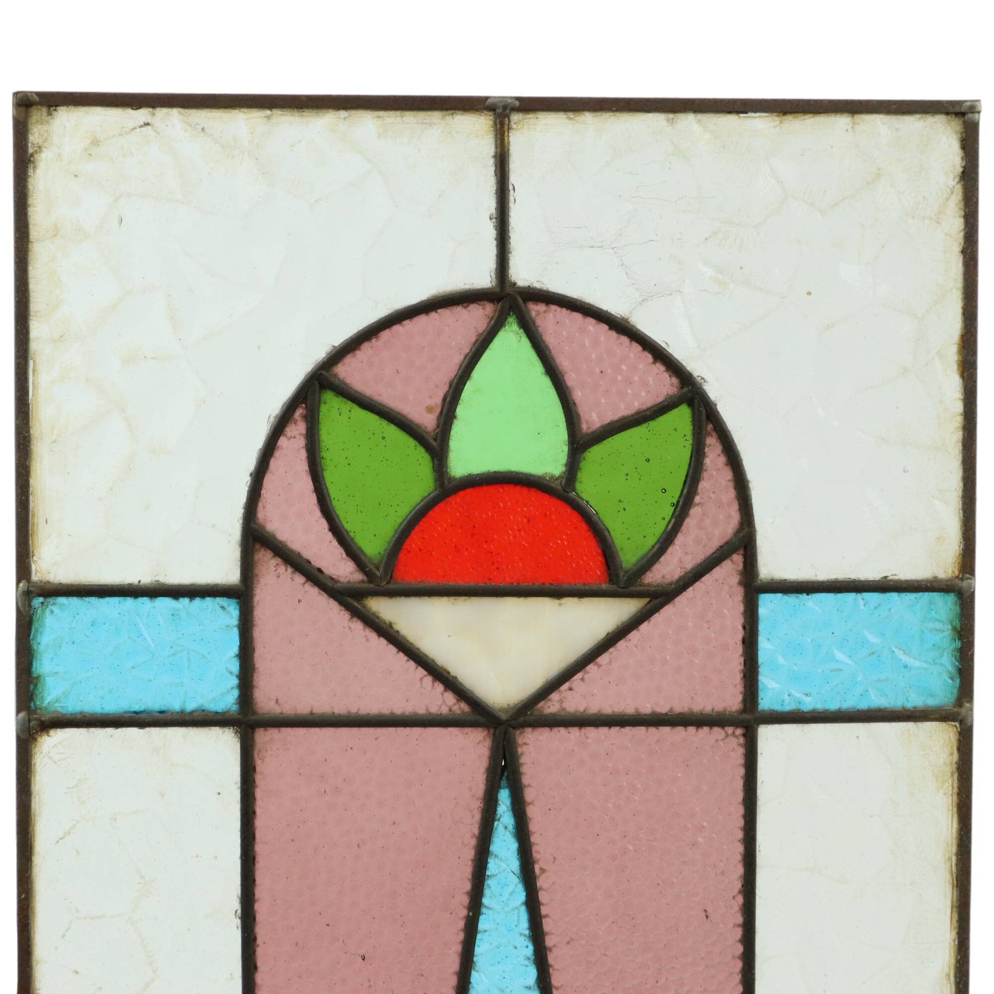 Art Deco Stained Glass Window Stained Glass Decorative Flower Suncatcher 47cm