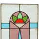 Art Deco Stained Glass Window Stained Glass Decorative Flower Suncatcher 47cm
