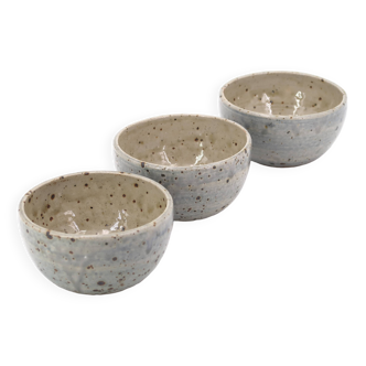 Three stoneware bowls by Jacques Migeon, La Borne 1960s