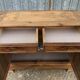 Antique low sideboard in solid cherry wood with 2 doors and 3 drawers