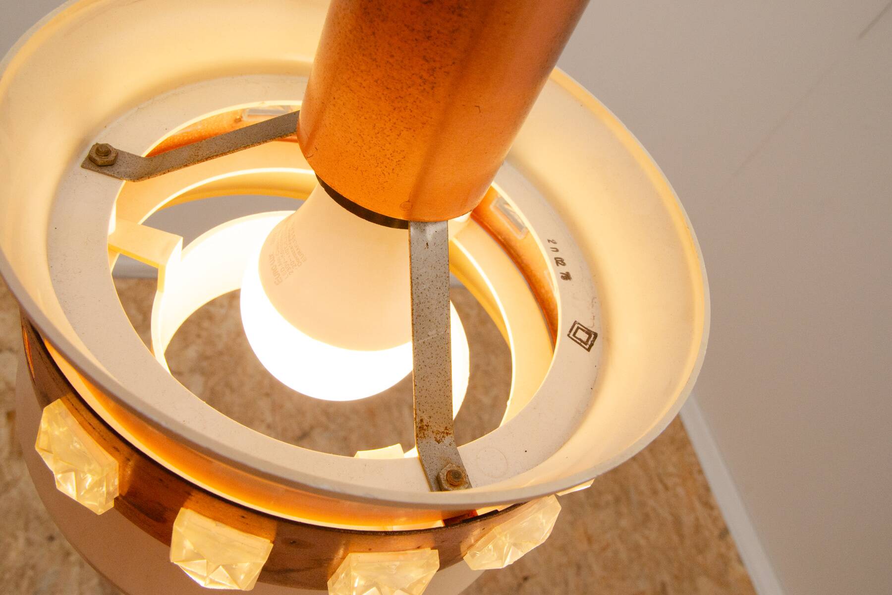 Mid century hanging lamp, Czechoslovakia, 1970´s