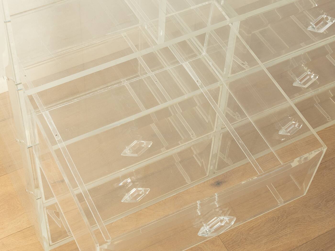 Acrylic wardrobe, unique piece, 1980s