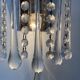 Pair of Italian wall lights Hollywood Regency with pendants and drops.