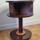 Solid wood pedestal table in Art Deco style