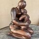 Signed maternity sculpture, patinated bronze terracotta, 1960s