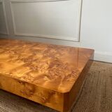 Rochebobois elm burl coffee table, 1970s