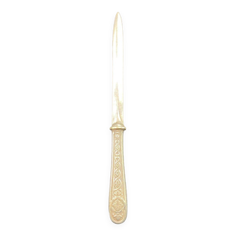 Coupe-papier ouvre-lettre en métal argenté de style Louis XIV
