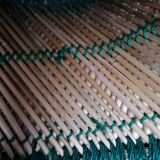 Bamboo and rope pouf