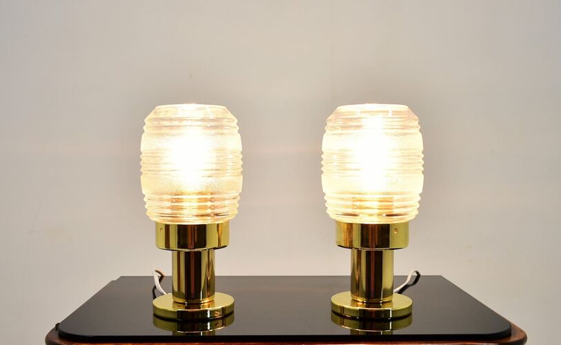 Paire de lampes de table du milieu du siècle Kamenicky Senov, années 1960