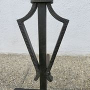 Wrought iron hammered gates in the style of Subes or Poillerat, 1950s.