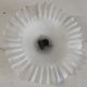 Pleated glass lampshade - mid 20th century