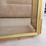 Gold metal fire screen