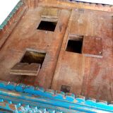 Damchaya blue chest original piece old teak with secrets