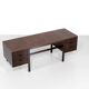 Canaan desk in wood and leather by Marcel Breuer for Gavina, Italy 1950s.