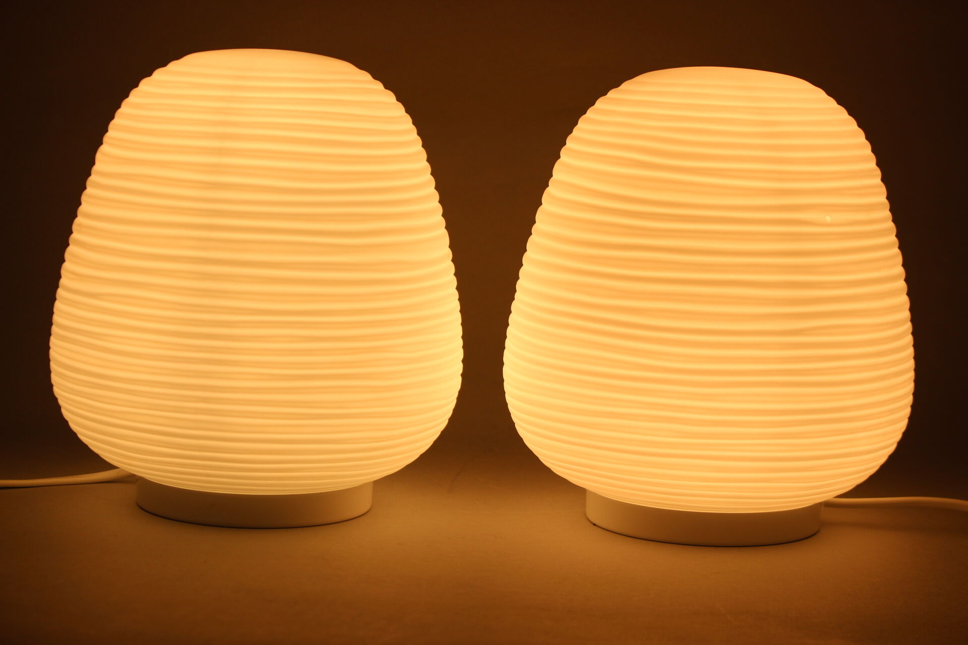Pair of Italian Glass Table Lamps