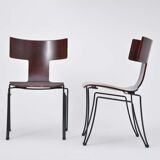 Pair of vintage Anziano dining chairs by John Hutton for Donghia
